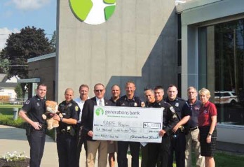 Auburn Police Department Check from Generations Bank